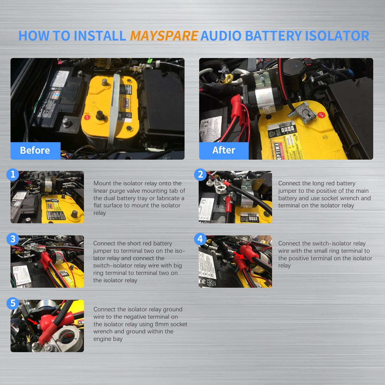 200A Mobile Audio Relay Battery Isolator Car Amp High Current Power Saver