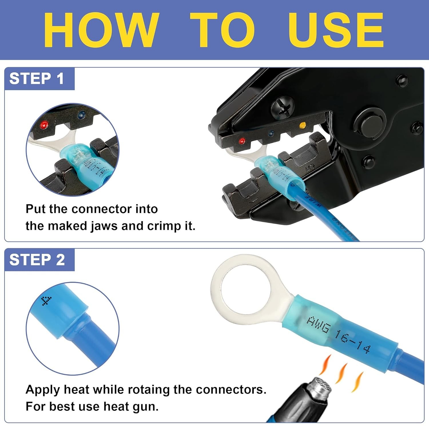 520PCS Marine Grade Heat Shrink Wire Connectors-Electrical Connectors Kit of …