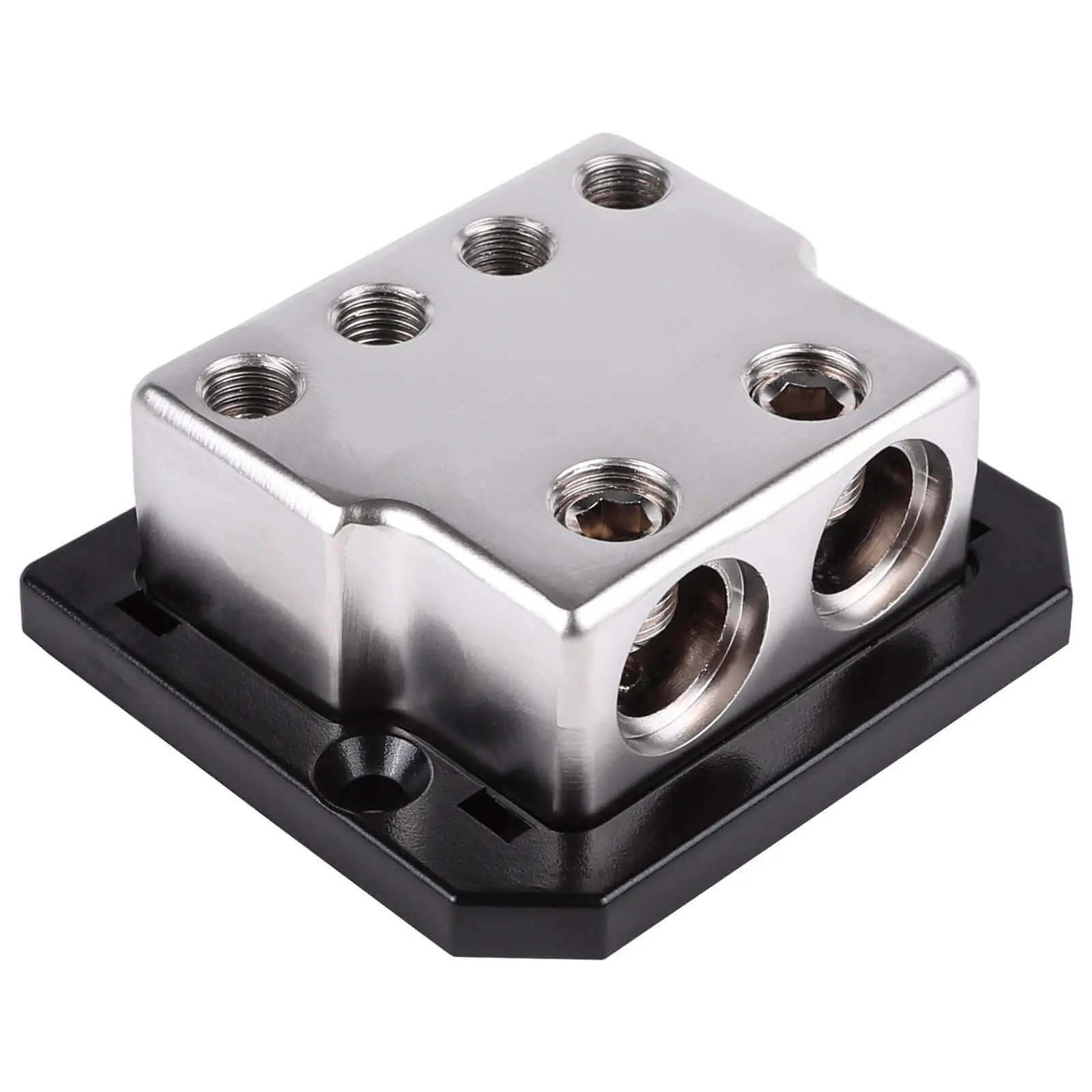 NEW SKAR AUDIO X2 1/0 GA INPUT TO X4 4 GA OUT DISTRIBUTION BLOCK | SK-DIST-BLK4