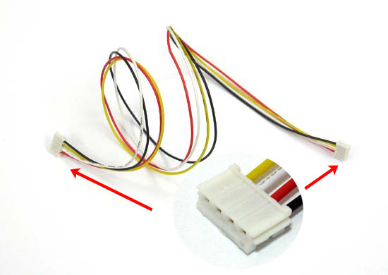 4-Pin JST EH 2.5 2.5mm Pitch Female to Female Extension Connector 40cm wire x 5
