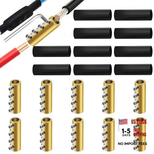 10Pcs 6-10 AWG 6 8 10 Gauge Wire Connector Nut Kit,80Amp Screw 6AWG-80Amp-4Nuts