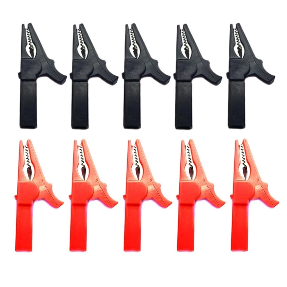 10Pack Alligator Clips 1000V 32A Heavy Duty Full Insulated Automotive Car Batter