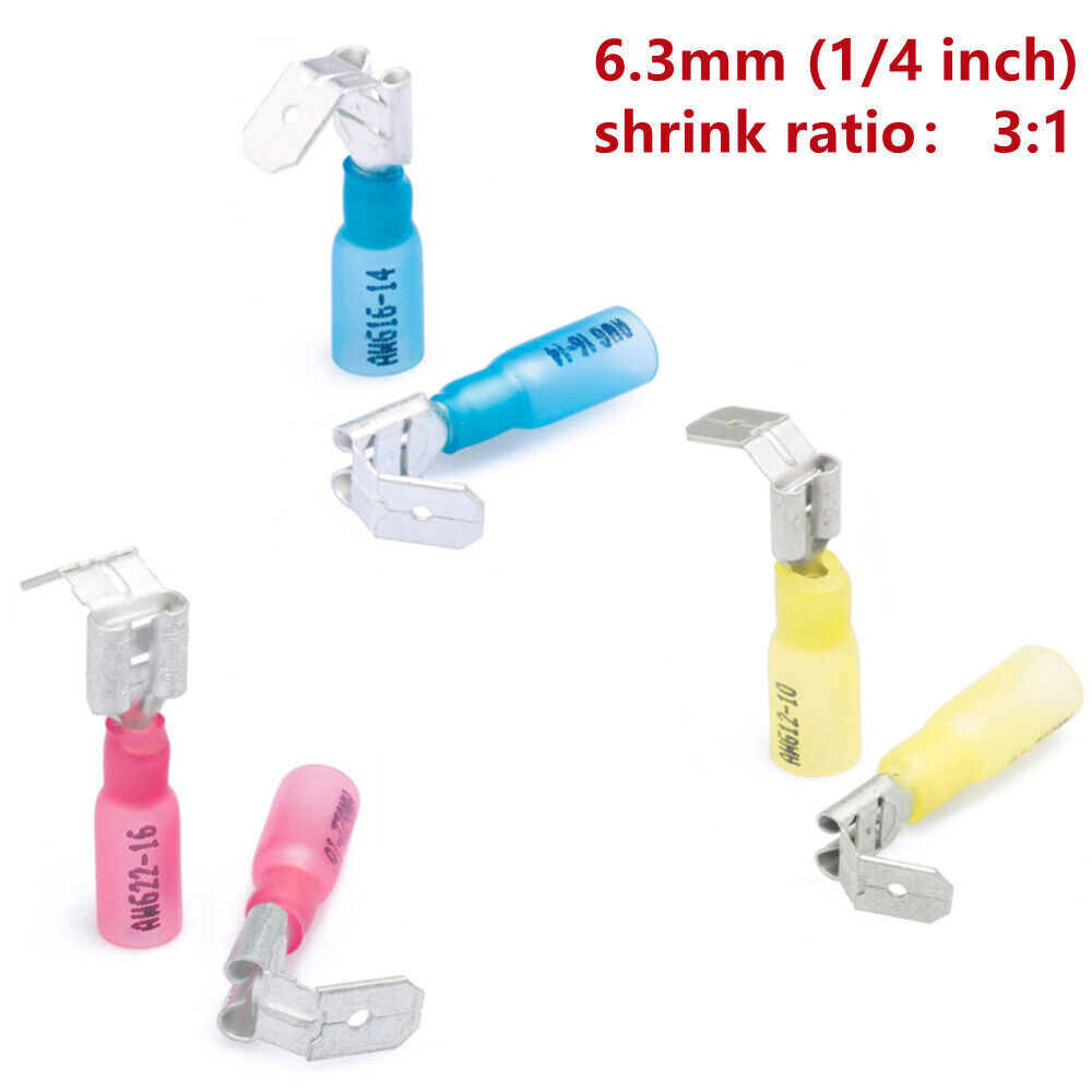 140/280PCS Piggyback Heat Shrink Quick Disconnect Terminal Wire Crimp Connectors