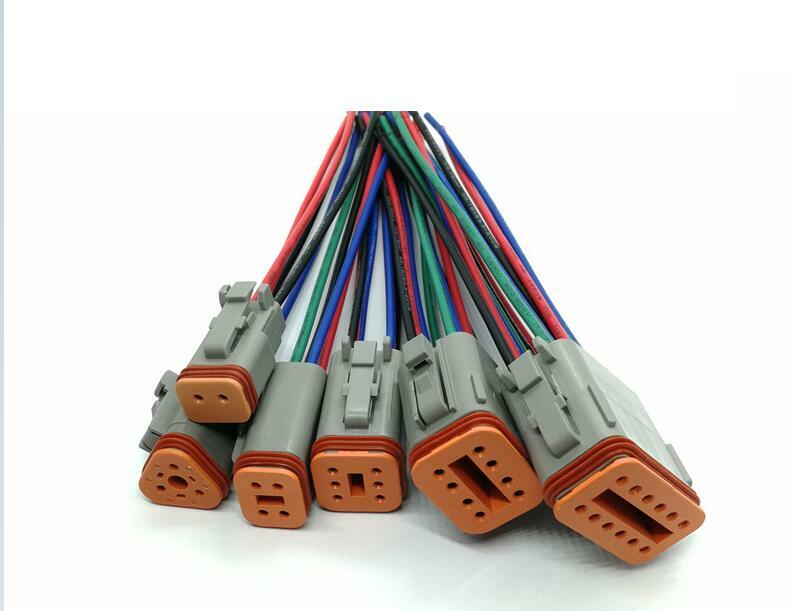 2x Assembled Deutsch DT 2P/3P/4P/6P/8P/12Pin Way Waterproof Automotive Connector
