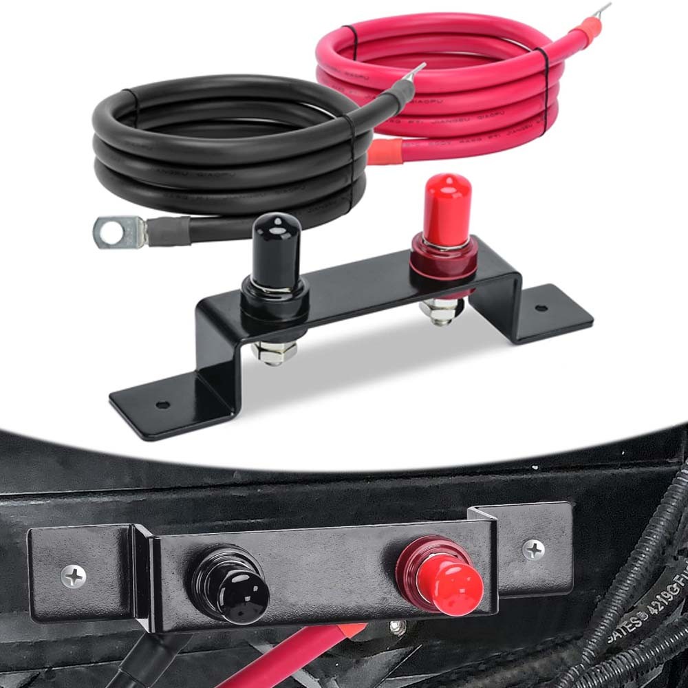 Battery Jump Post Kit Waterproof Remote Battery Jumper Terminals W/Cable