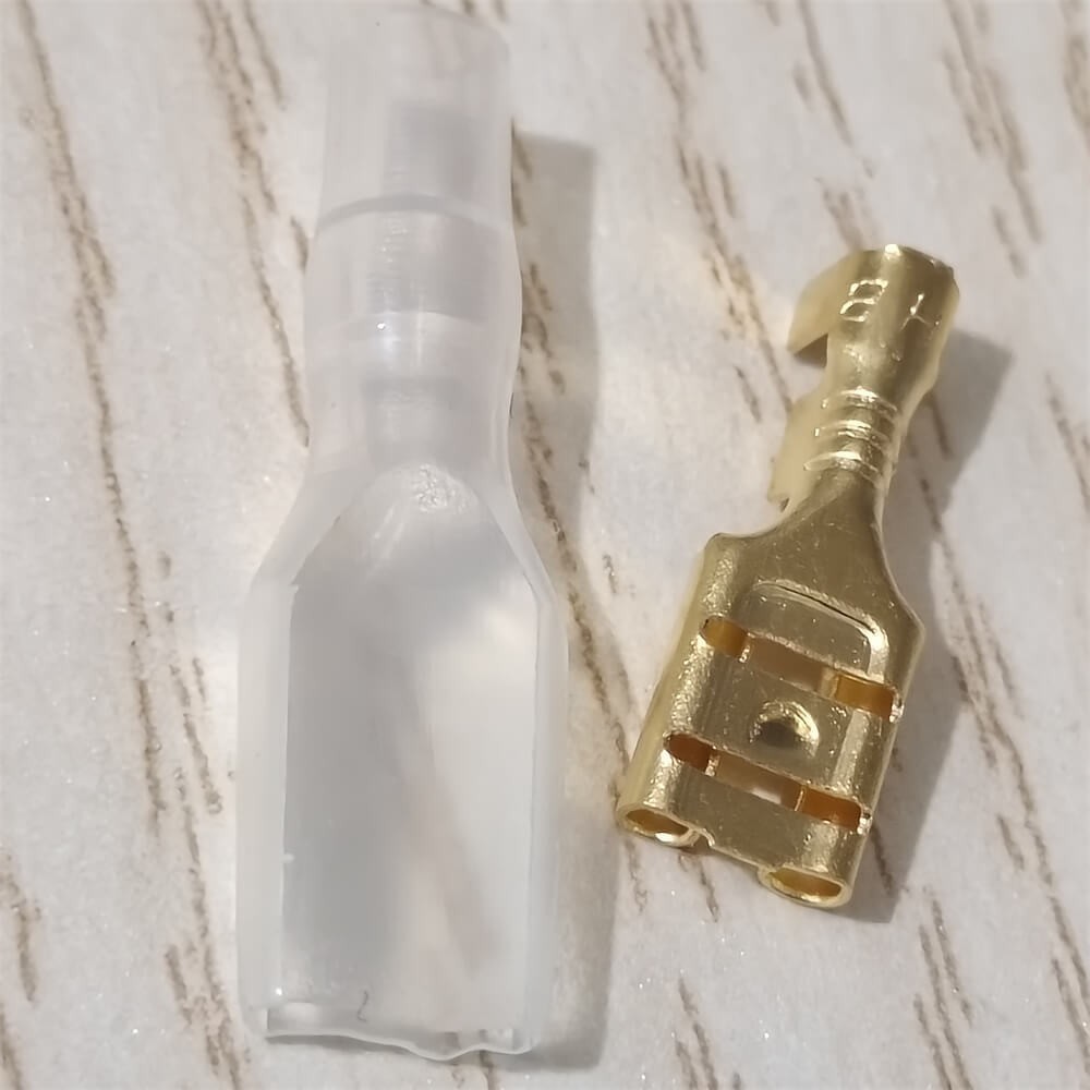 Quick Splice 4.8mm Female Wire Spade Connector Crimp Terminals Insulating Sleeve