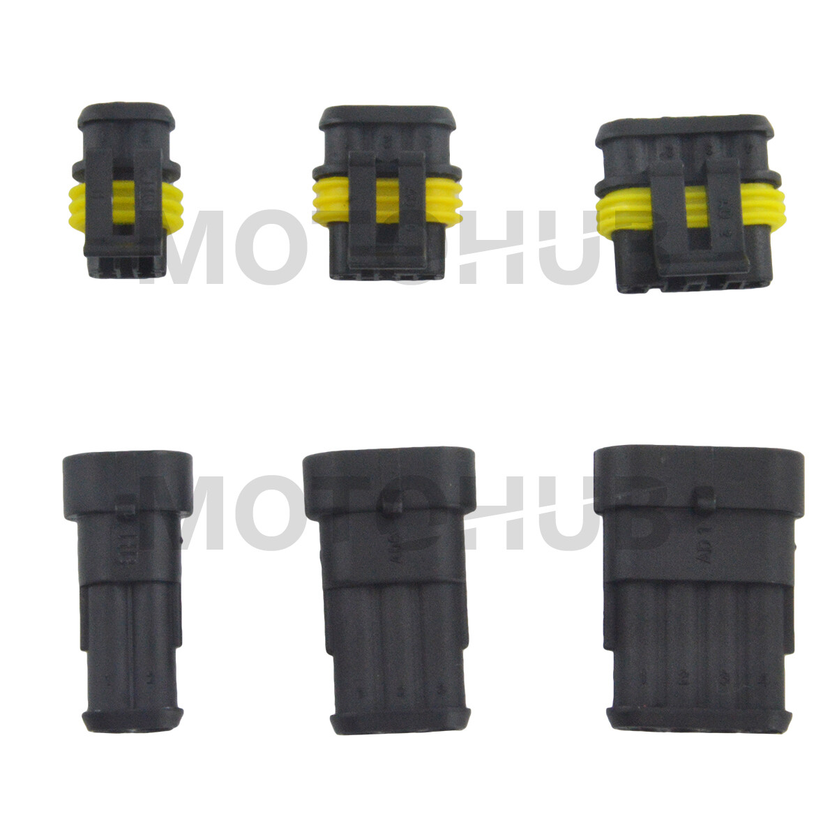 15SET 12Amp 2-Way 3-Way 2/3/4 Pin Car Super Seal Waterproof Wire Connector Plug