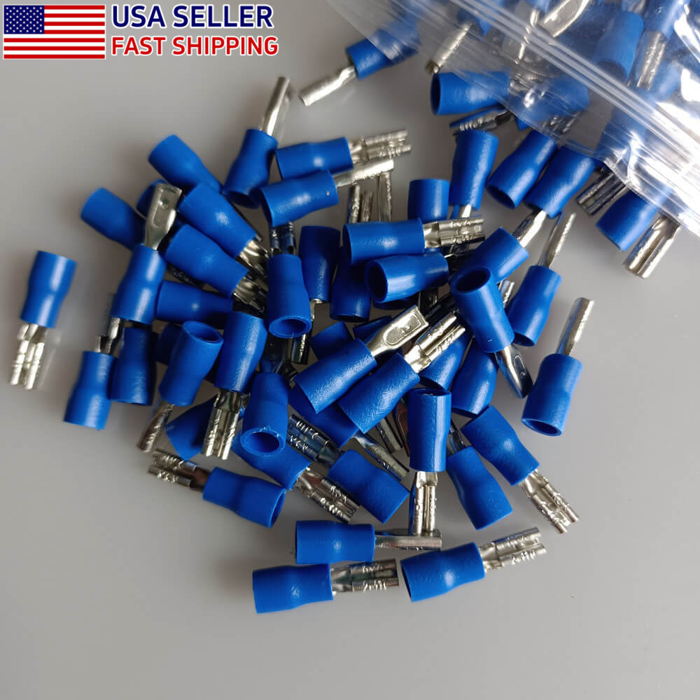 150x Quick Disconnect Vinyl Insulated Female Spade Wire Connectos 16-14AWG 2.8mm