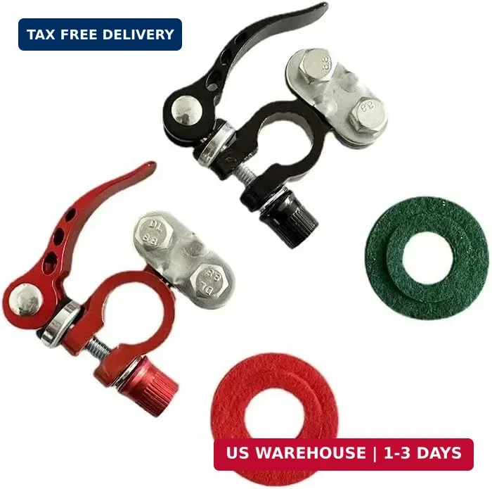 Universal Quick-Connect Battery Terminal Connectors-Top Post Positive & Negative