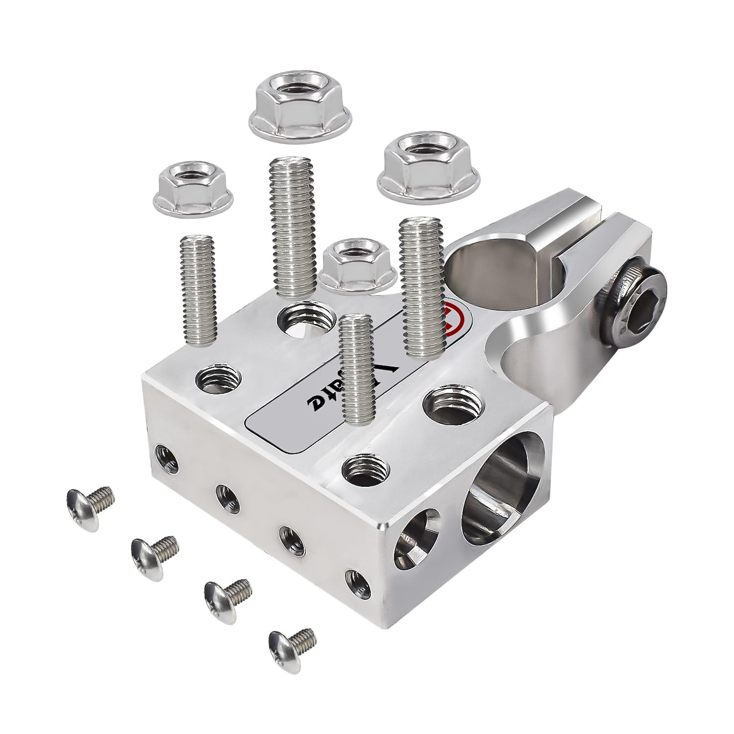 Vgate 12-Way Lead Acid Battery Terminal Connector, Multi-Size Hole Holder, 8AWG