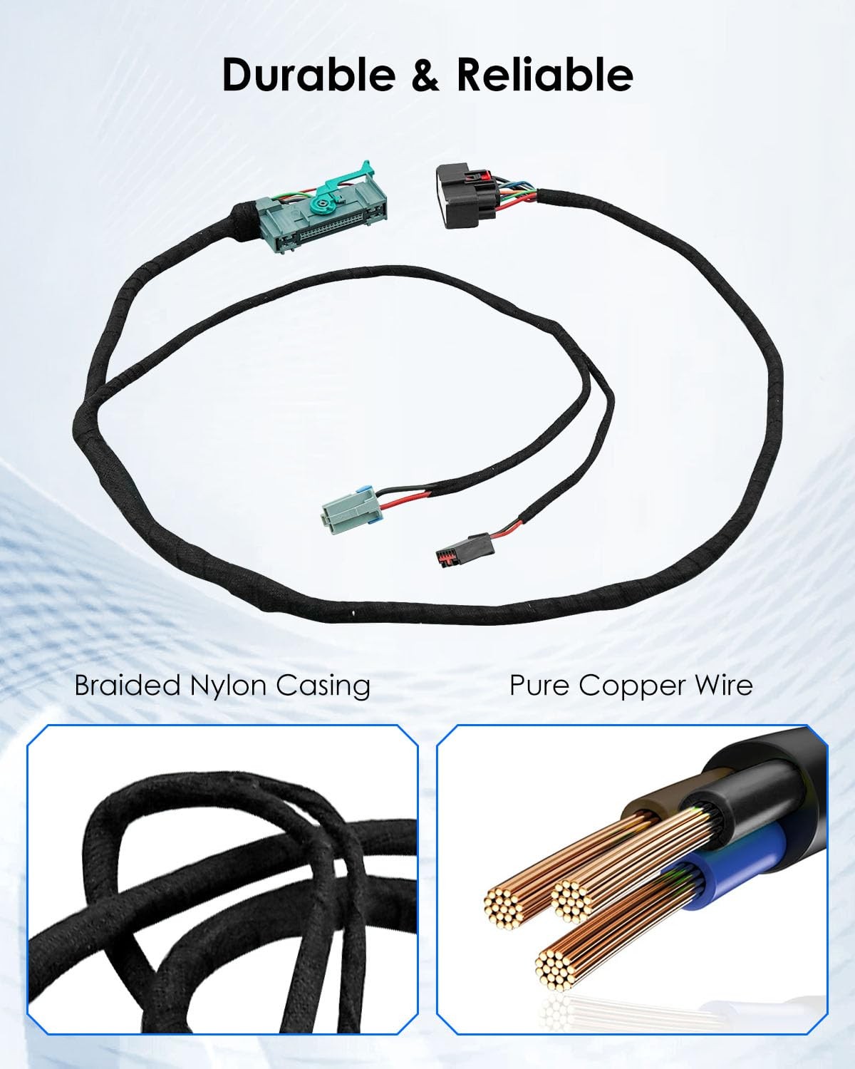 16-PIN Center Console Conversion Harness Compatible with Chevrolet Black