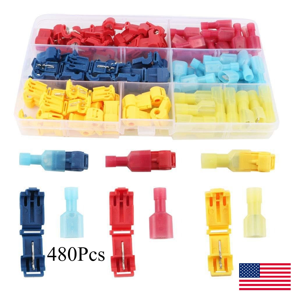 480x Quick Splice Scotch Lock T Tap Wire Joint Cable Crimp Terminals Connectors
