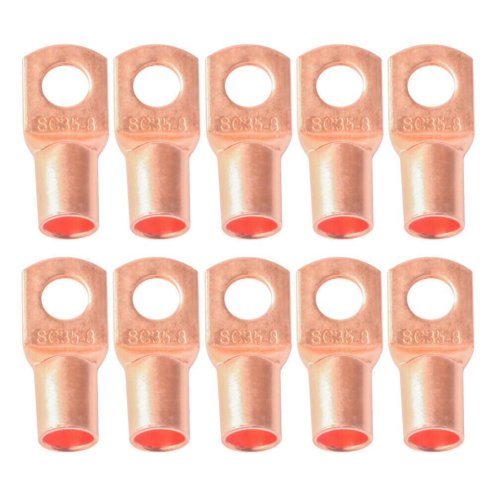 5/10/20x SC4-4~SC50-12 Battery Bare Copper Ring Lug Terminals Connector Kit Wire