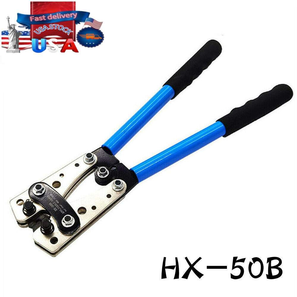HX-50B Portable Cable Crimping Tool Professional Terminals Crimper Plier Car USA