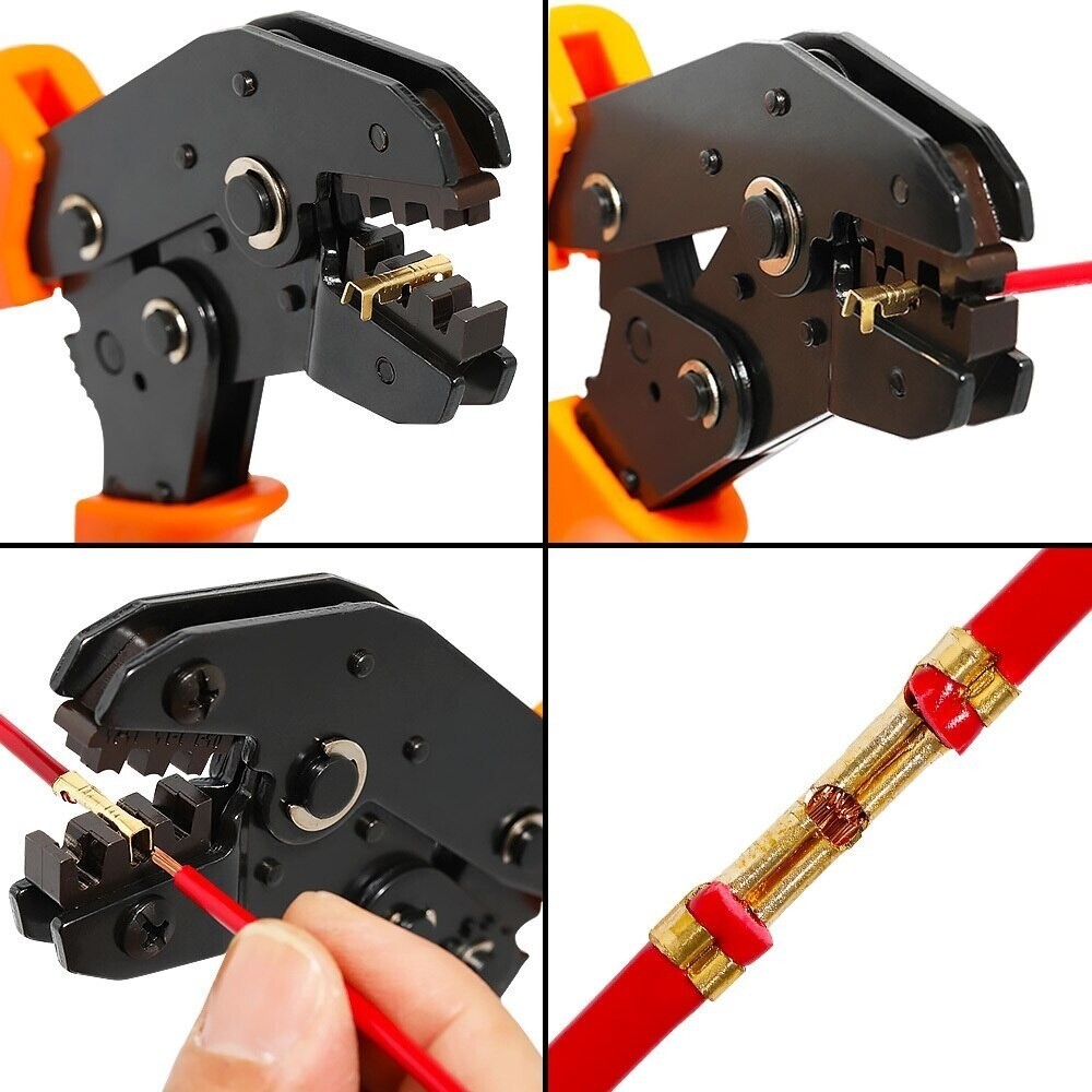 500Pcs U Shape Copper Ring Terminals Non-Insulated Spade Butt Wire Connectors