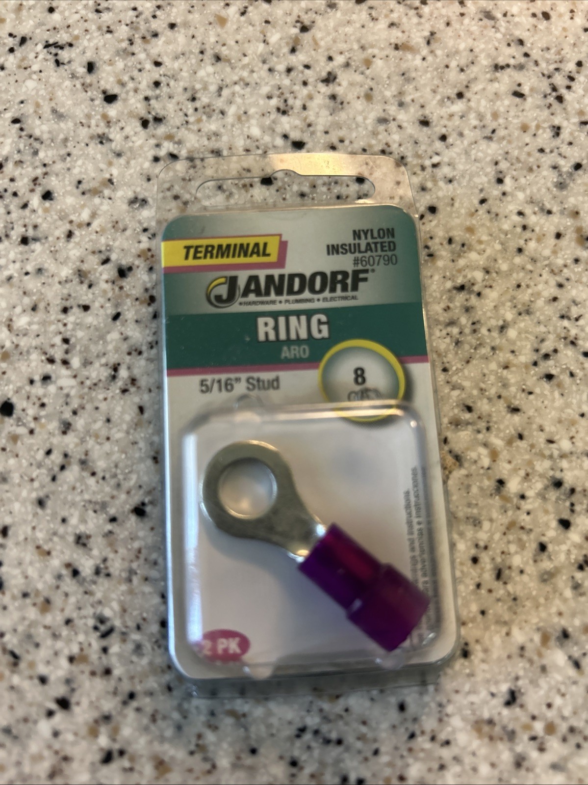 Jandorf RED Terminal RING Nylon Insulated 8 Ga 5/16″ Stud Traditional 60790