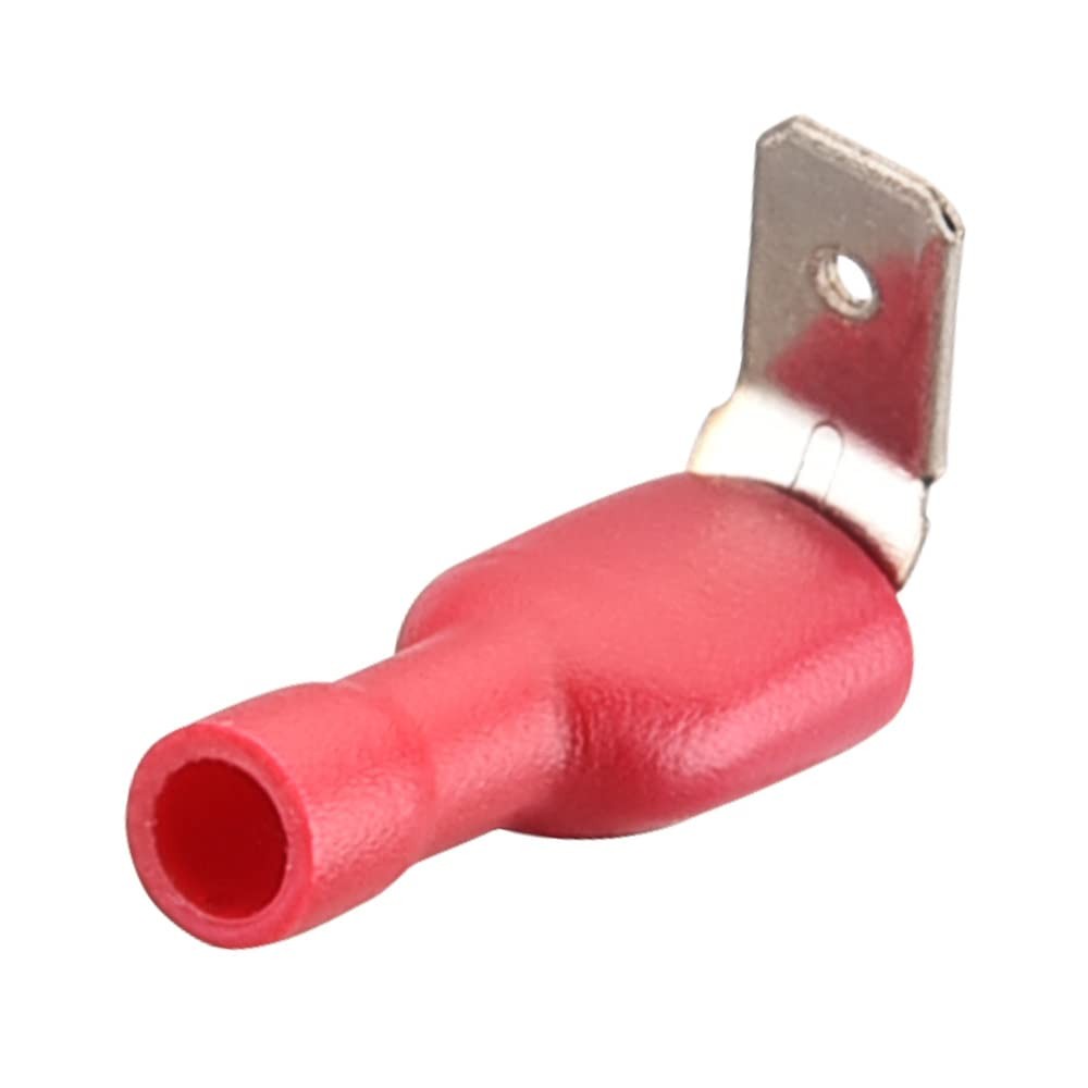 1/4 inch Piggyback Spade Crimp Terminal Connector 22-16 AWG Red 25 PCS