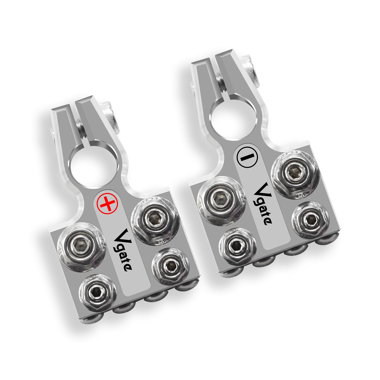 Vgate 12-Way Lead Acid Battery Terminal Connector, Multi-Size Hole Holder, 8AWG