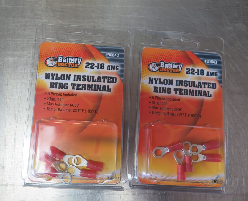 WirthCo 80843 22-18 AWG NylonInsulated Ring Terminal 2 boxes of 5 PCS (10D1-1)