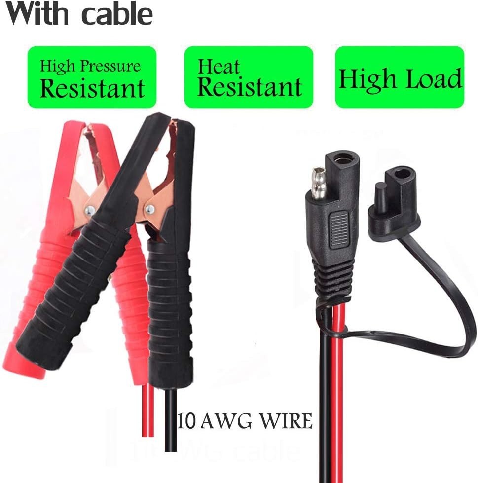 10AWG Battery Alligator s,SAE Quick Release Adapter to Alligator s with 2FT,S…