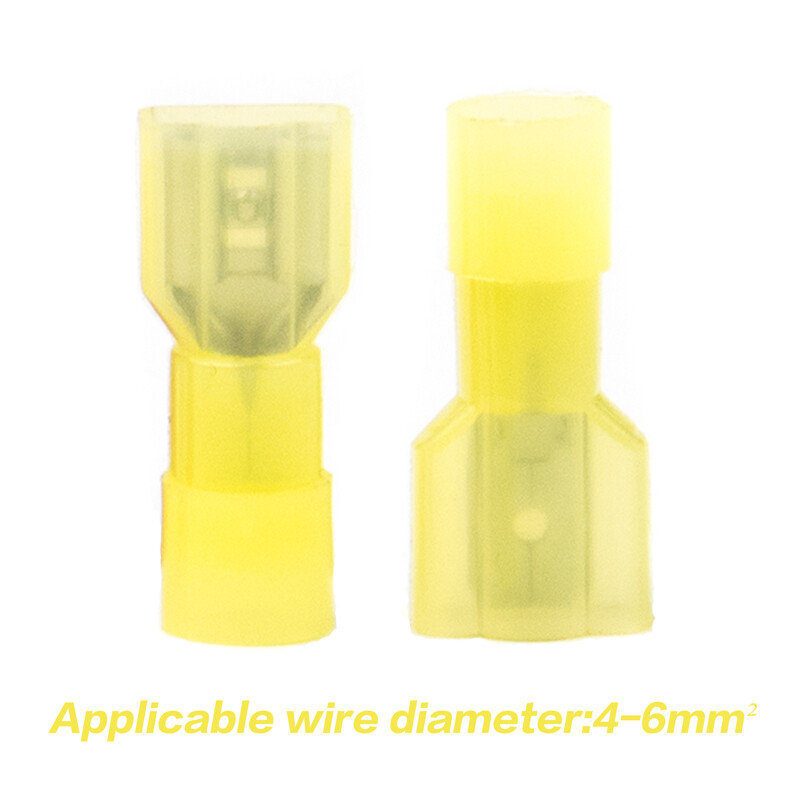 200/100PCS Nylon Insulated Wire Spade Terminals Cable Crimp Connectors 22-10 AWG