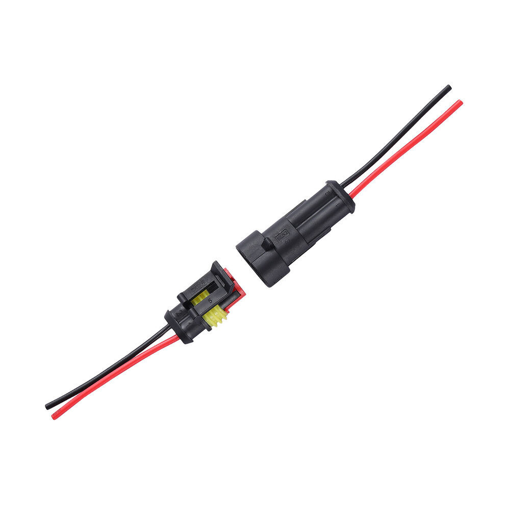 Lot 2Pin Waterproof Electrical Wire Cable Connector Male Female Way Plug Kit