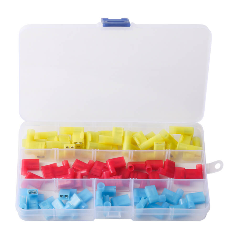 240/35PCS Flag Connectors Quick Wire Terminals 22-10 Gauge Right Angle Spades