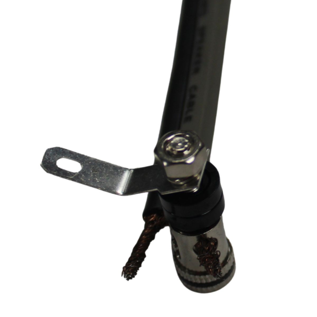 12 Gauge Brass/Nickel Plated Negative (Black) Push Terminal
