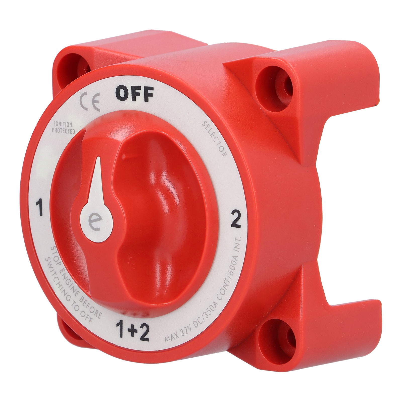 Battery Switch 4 Position 3/8in-16 Terminal IP66 Waterproof For Motorhomes 32V
