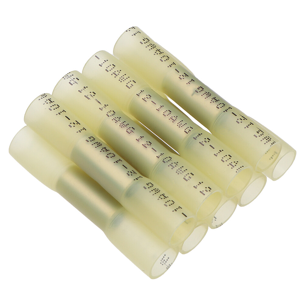 100/200PCS Waterproof Seal Butt Terminals Heat Shrink Crimp Wire Connectors Kit