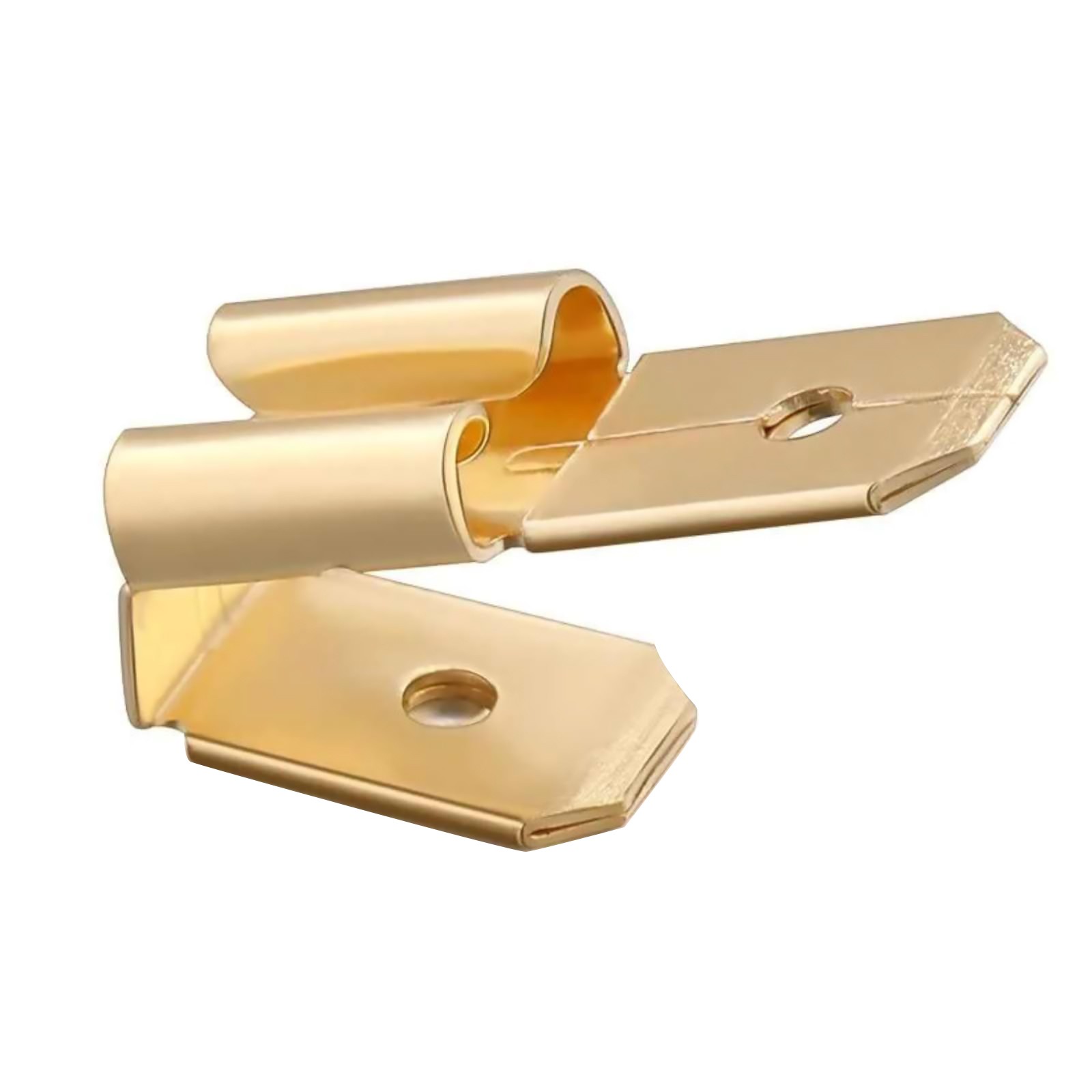 50PCS/Set Dual Male to Single Female Brass Piggyback Spade Connectors Kit