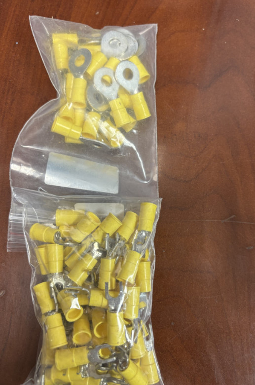 USA MADE Terminal LUGS 12-10 X 1/4″ (LOT 50) & #10 SCREW (LOT 50) 100 PC TOTAL
