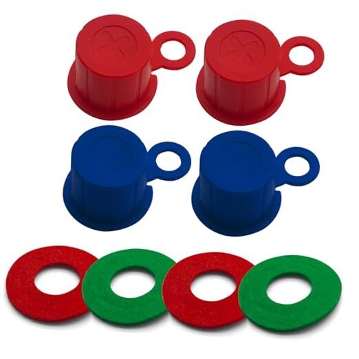 8PCS Car Battery Terminal Cover, Battery Terminal Protector, Positive Red Blue