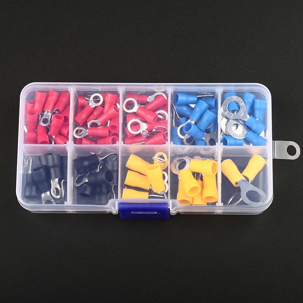 Insulated Electrical Wire Splice Terminal Spade/Crimp/O Ring Connector Kit USA