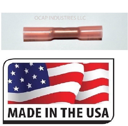 (50) 18-22 GA. RED 3M HEAT SHRINK BUTT WIRE CONNECTOR AUTOMOTIVE-MARINE GRADE