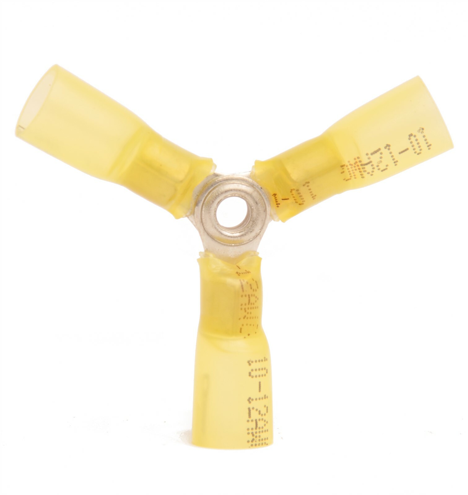 MVP 10 Heat Shrink 3 Way Wye Y Wire Terminal Splice Connectors Yellow 10-12 AWG