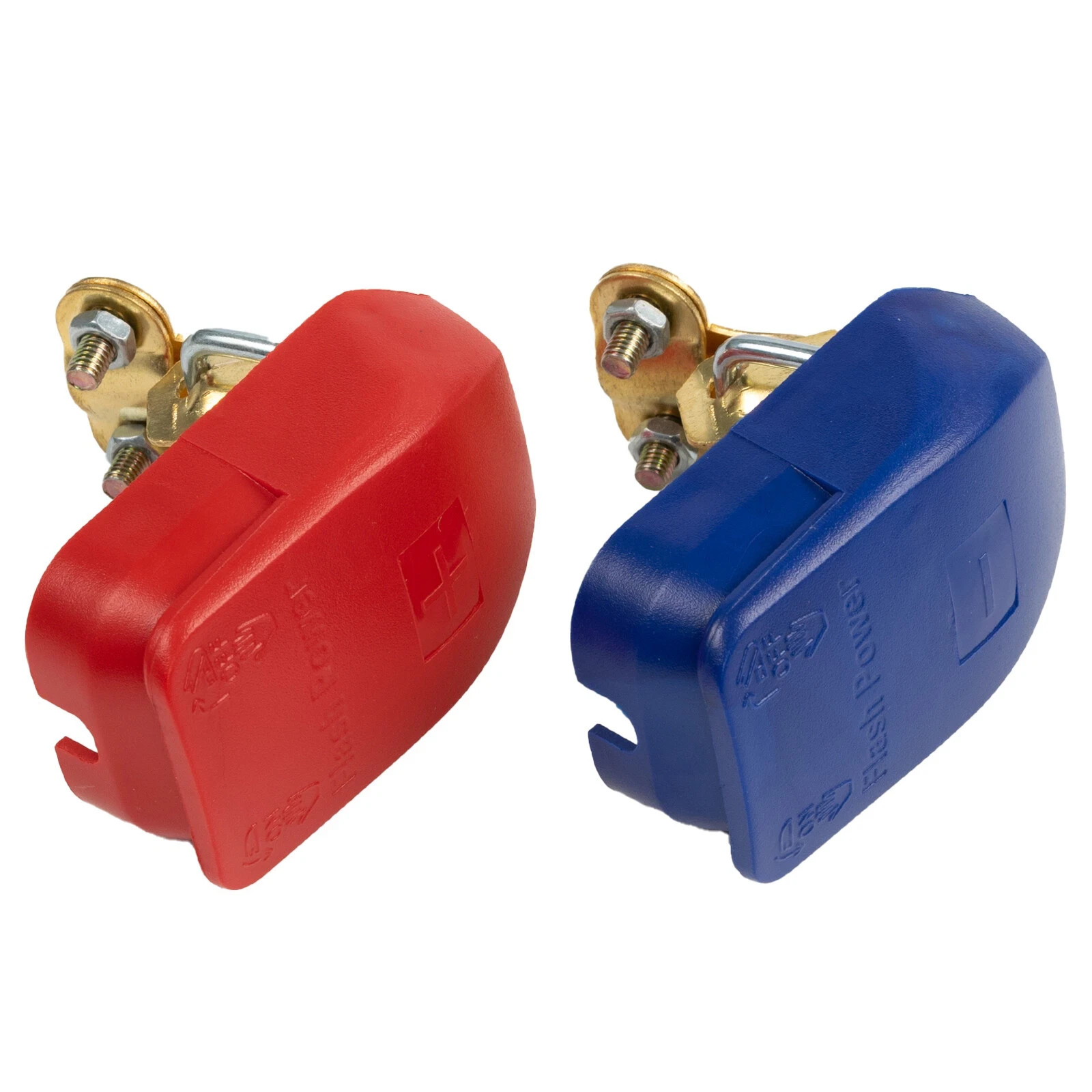 2 x Car Battery Terminal Connector Clamp Quick Release Disconnect Top Post Cover