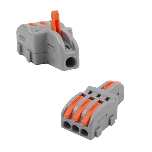 10 Pcs 1 in 3 Out Mini Electrical Wire Connectors, Nylon Compact 1 in 3 out