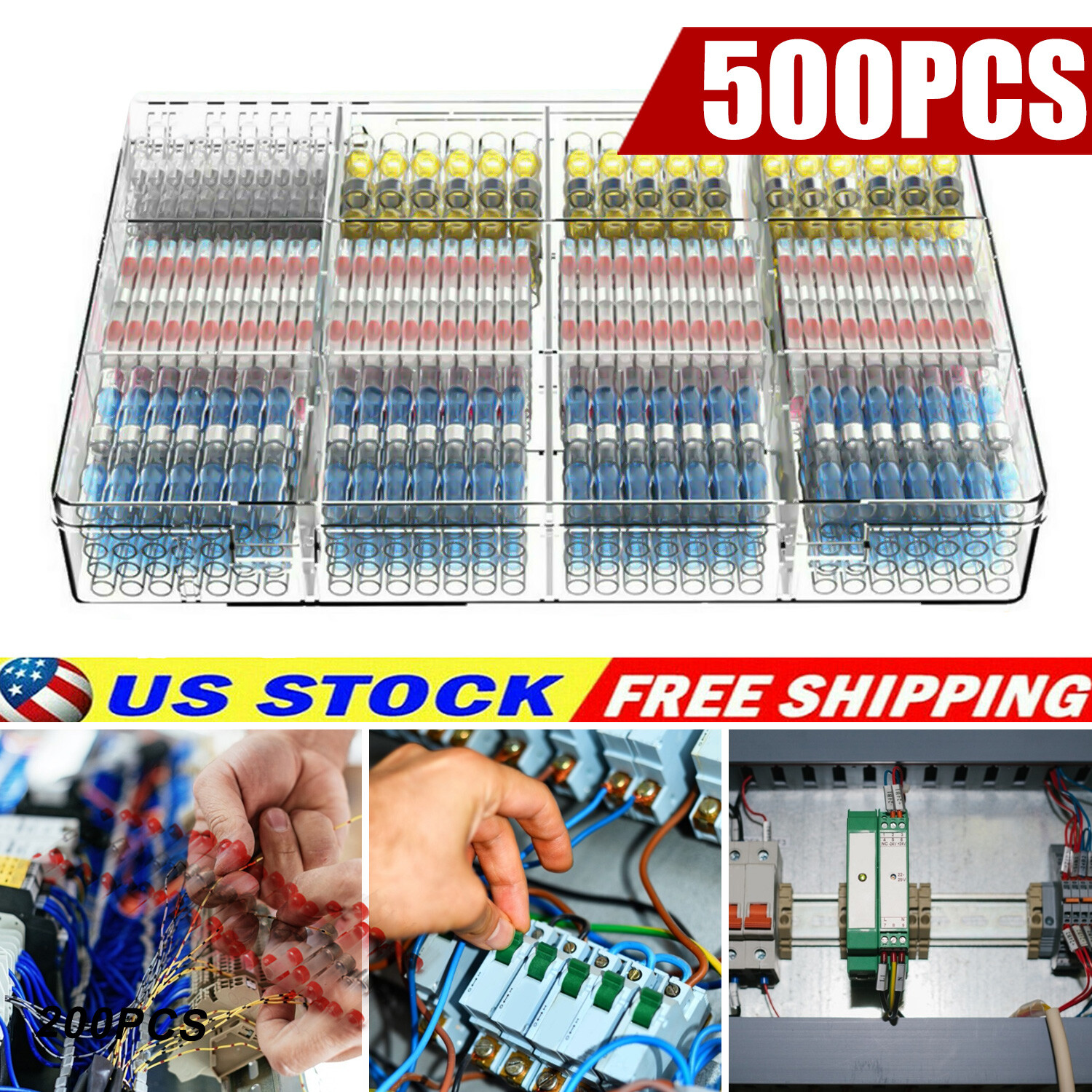Solder Seal Heat Shrink Wire Connectors Butt Terminals Kit Waterproof Wholesale