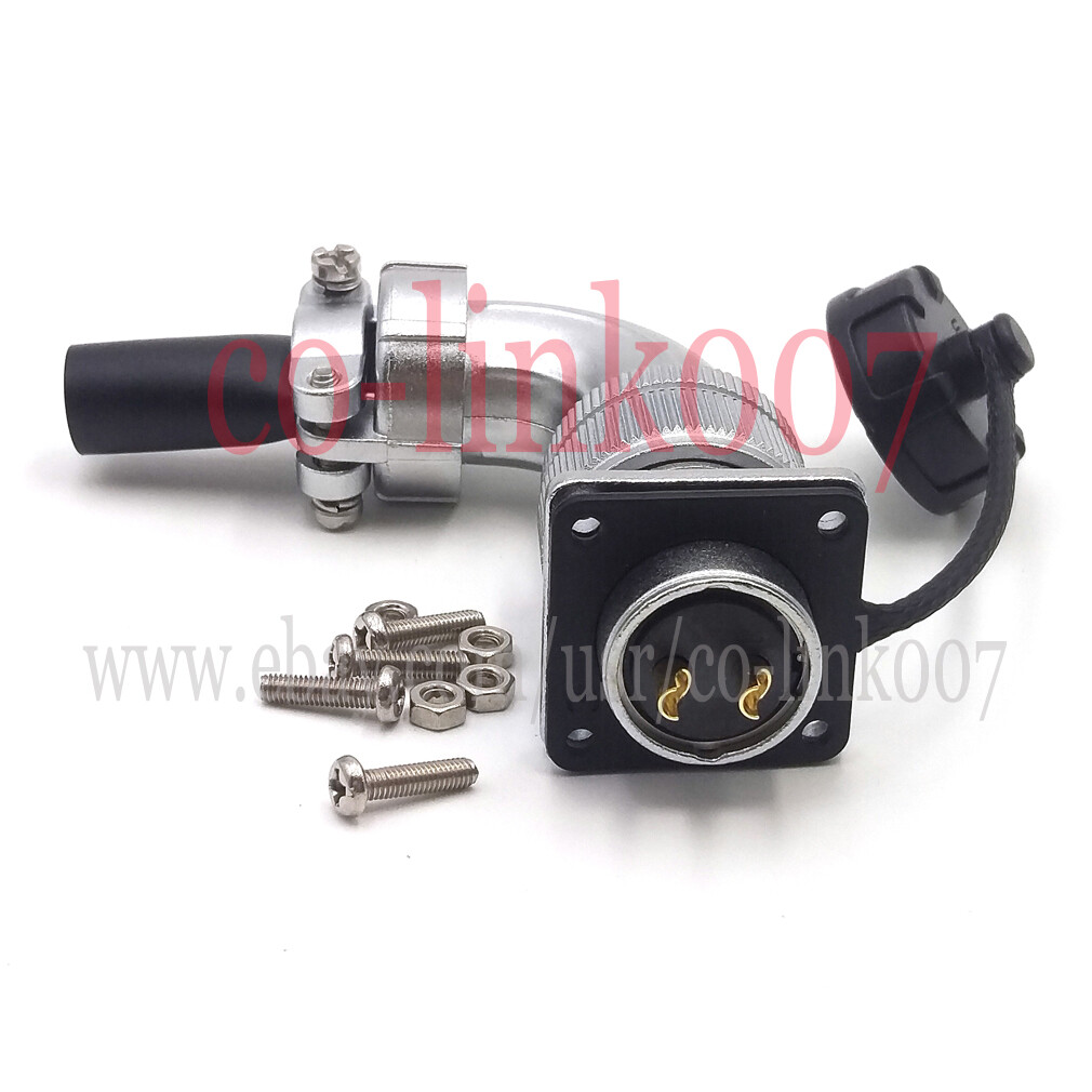WEIPU WS20 25A 2Pin Angle Plug Panel Socket Aviation Connectors