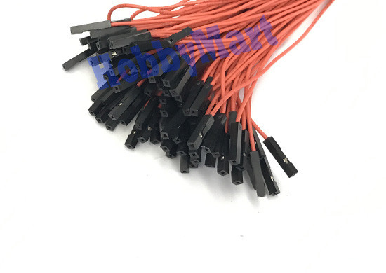 DuPont Jumper 1-Pin 2.54mm Female to Female Orange wire- Arduino Breadboard 20pc