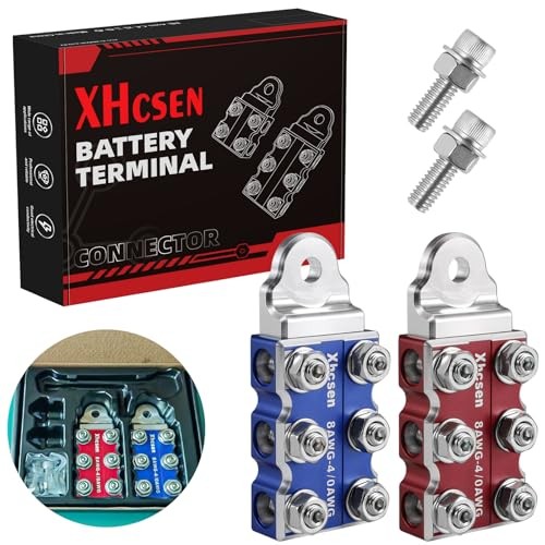 Heavy-Duty 12-Way Battery Terminal Connectors, 8AWG to 4/0 AWG Universal 12w