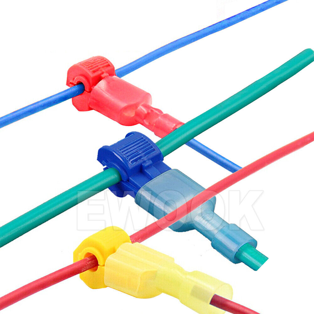 60x Terminals Crimp Connectors Quick Splice Lock Wire T Tap Scotchlock Cable