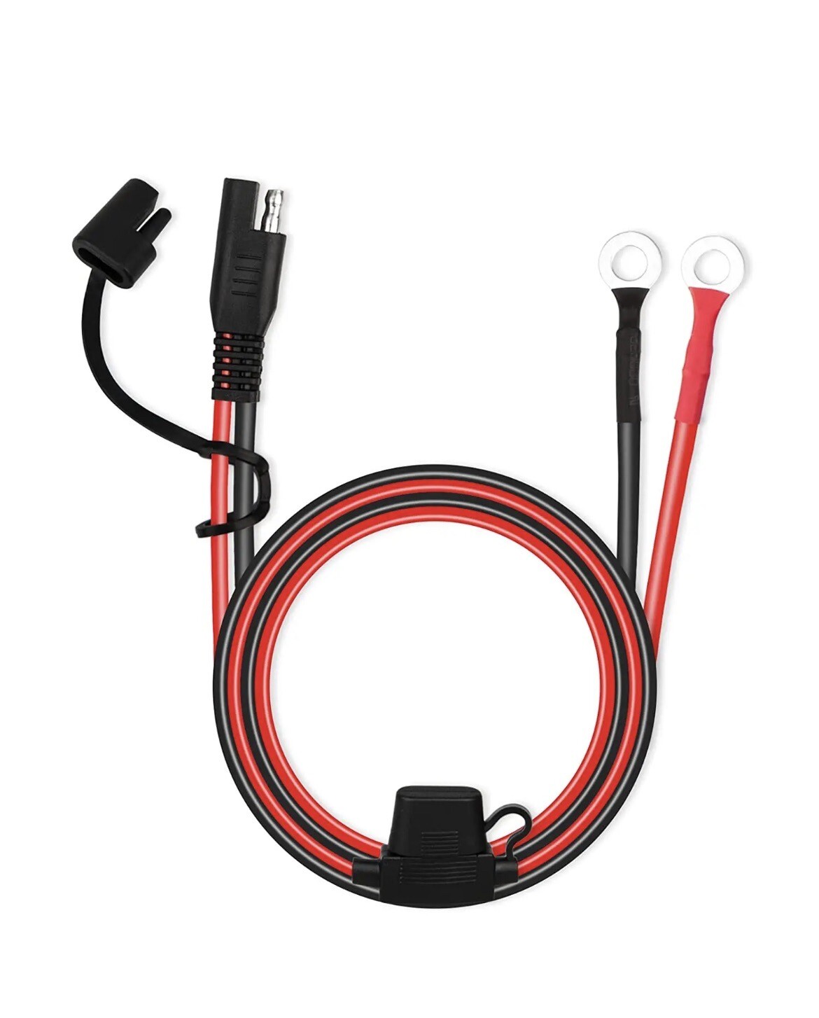 SAE Extension Cable, 2FT 16 AWG SAE Battery Connector, Ring Terminal Harness