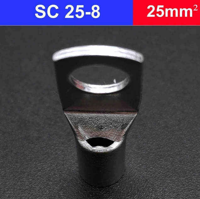 10pcs Tin Plated Copper Ring Terminal Connectors Non Insulated Set 16-35mm -NEW