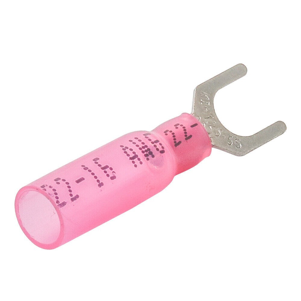 100pcs Pre-Insulated Electrical Heat Shrink Fork Wire Spade Crimp Terminals