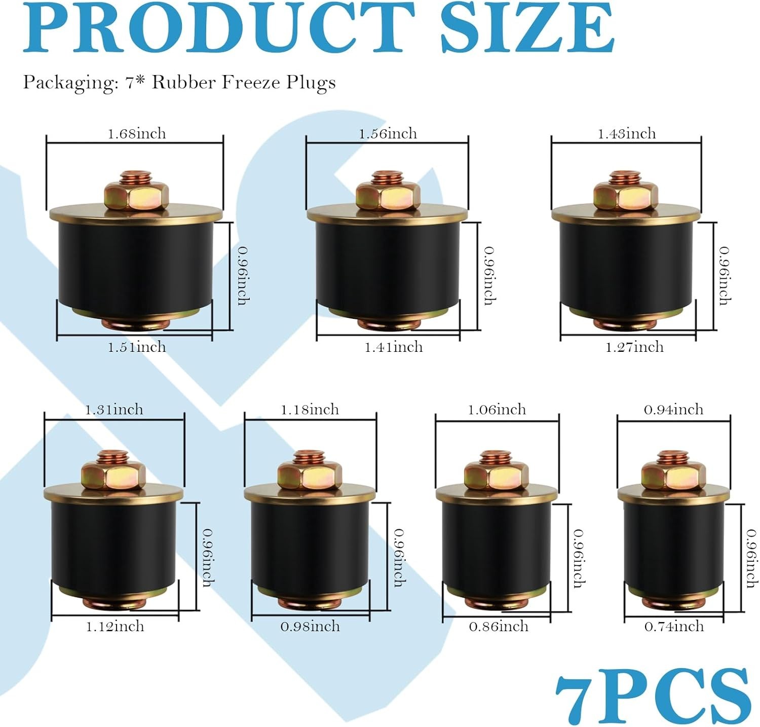 Rust-Resistant 7PCS Rubber Expansion Freeze Plugs – Engine Efficiency Guaranteed