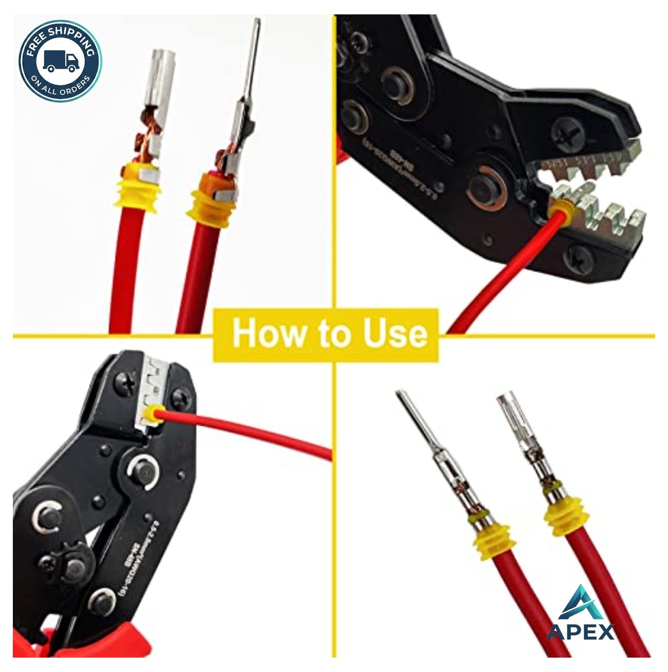 Waterproof Automotive Wire Connector Kit 800pcs 1-6 Pin Male Female 22-16 AWG