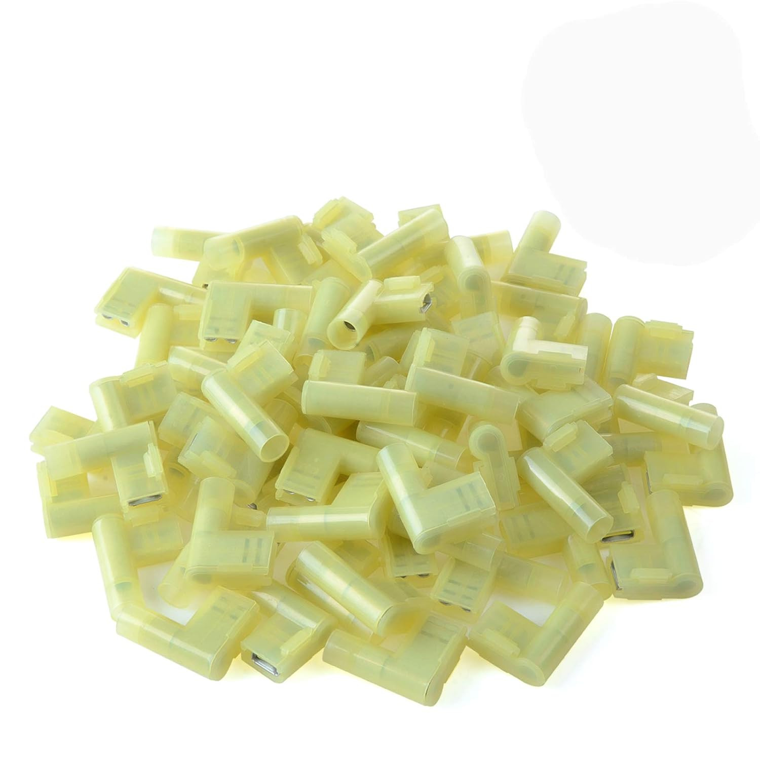 90 Degree Flag Spade Connectors 1210 AWG Nylon Insulated Crimp Wire Terminals 5