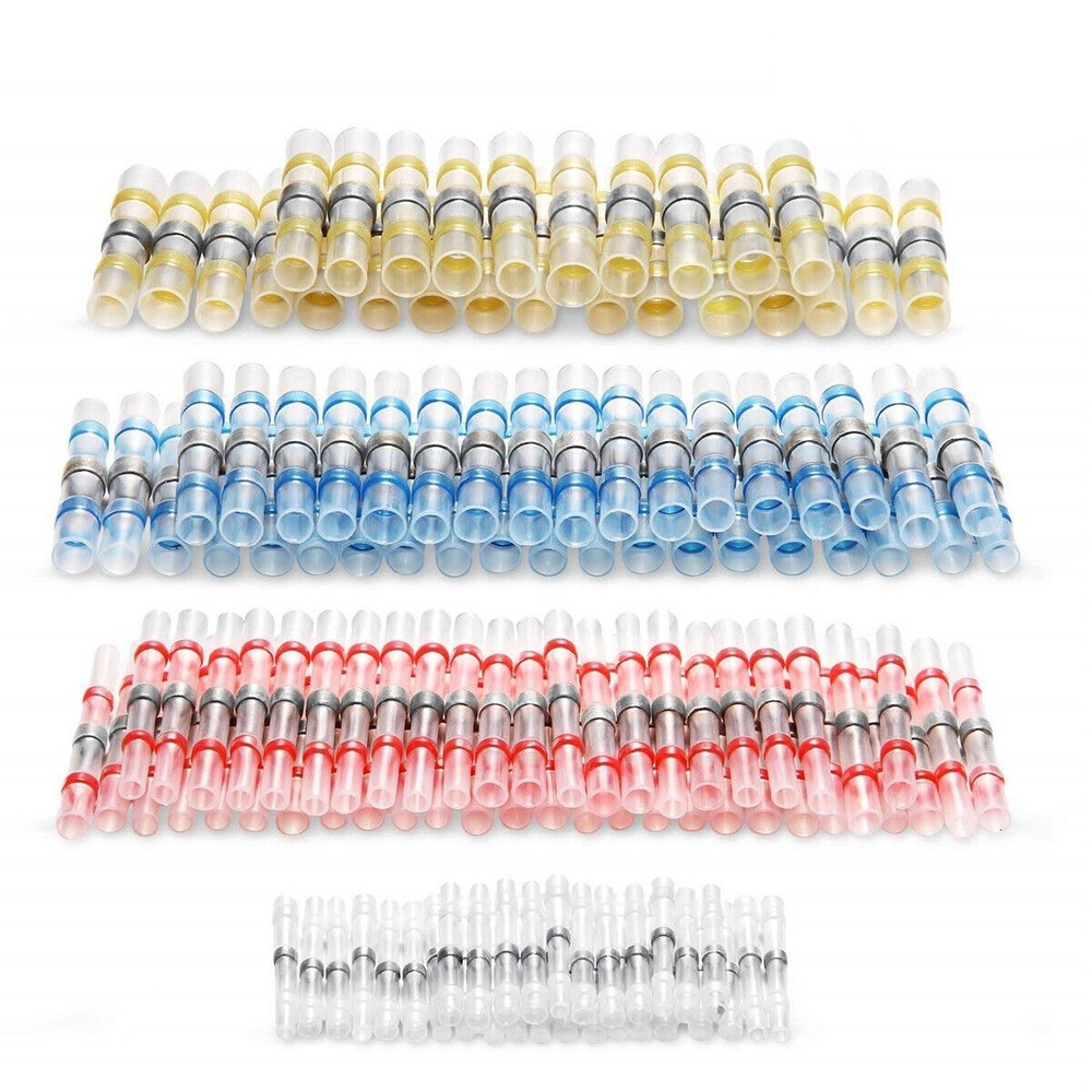 800/400PCS Solder Heat Shrink Butt Wire Connectors Set Seal Sleeve Terminals Kit